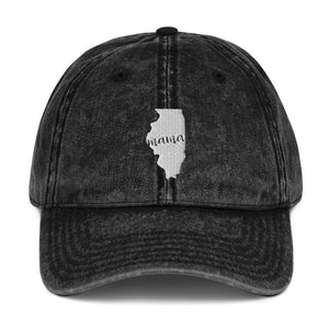 Illinois Mama State Silhouette Cap
