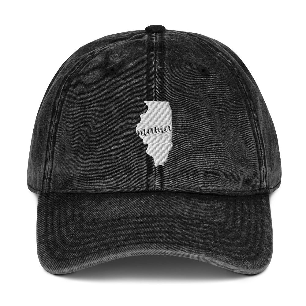 Illinois Mama State Silhouette Cap