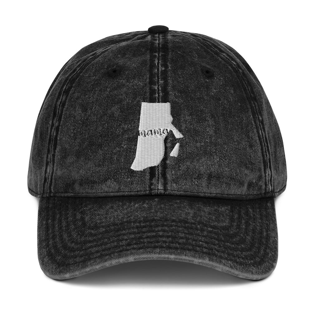 Rhode Island Mama State Silhouette Cap