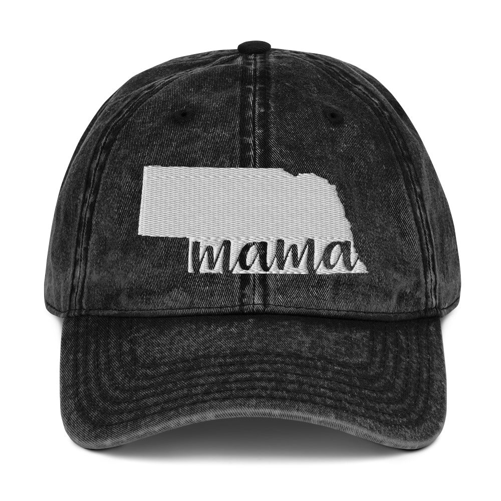 Nebraska Mama State Silhouette Cap