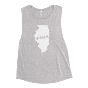 Illinois Mama State Silhouette Tank