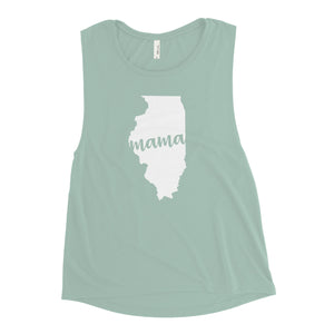Illinois Mama State Silhouette Tank